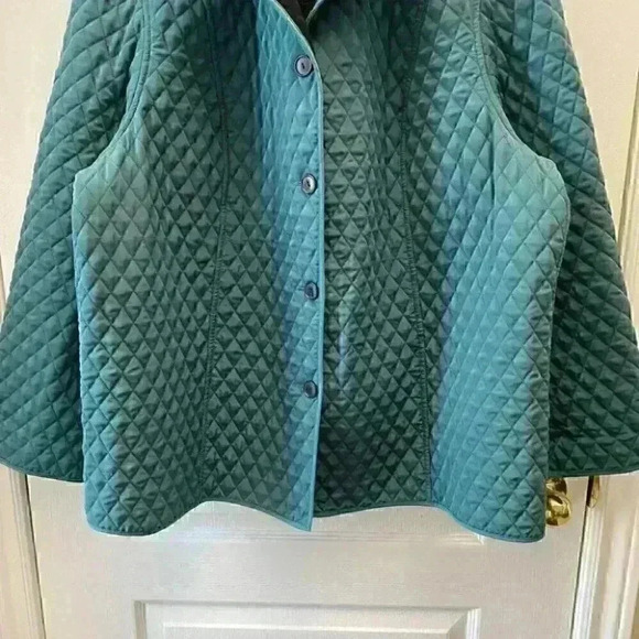 Vintage Utility Barn Jacket Chore Coat Quilted Reversible Green Black 16 2X - Picture 7 of 16